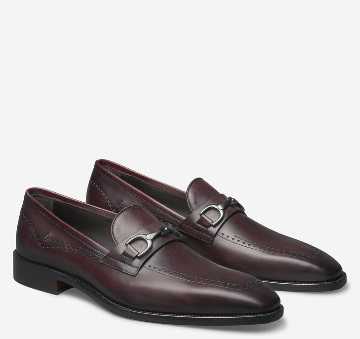 Johnston & Murphy Parkes Bit Loafers Herr - Vinröda Finskor [RH4630271]